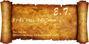 Erényi Tímea névjegykártya